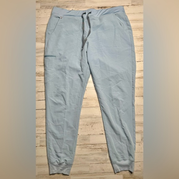 FIGS Scrubs Women XL-T Zamora Jogger Pants Light Blue Technical Collection - Picture 2 of 10